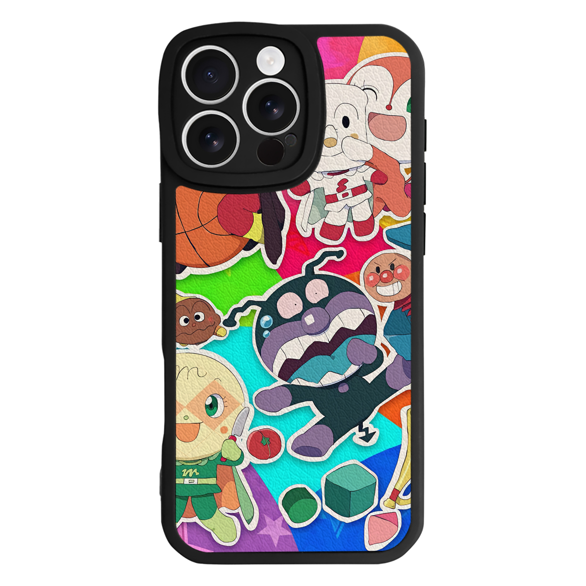 （画像用） アンパンマン Anpanman 【iPhone 16シリーズ対応】シリコンスマホケース（レザー調） 材質：シリコン